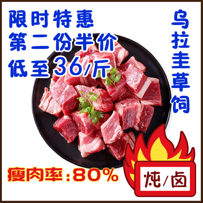 [牛腩块] 800g 第2份半价 乌拉圭草饲 炖卤佳品 原切牛肉