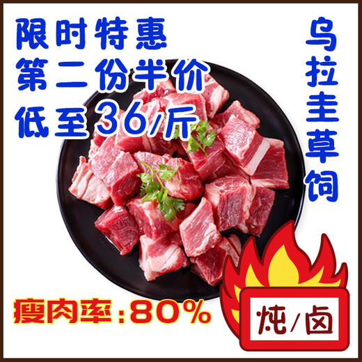 [牛腩块] 800g 第2份半价 乌拉圭草饲 炖卤佳品 原切牛肉 商品图0