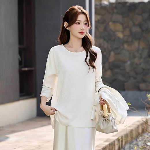 春季新款中式钉珠亮片国风重工刺绣马甲衬衫半裙三件套HMQY2604-2 商品图1