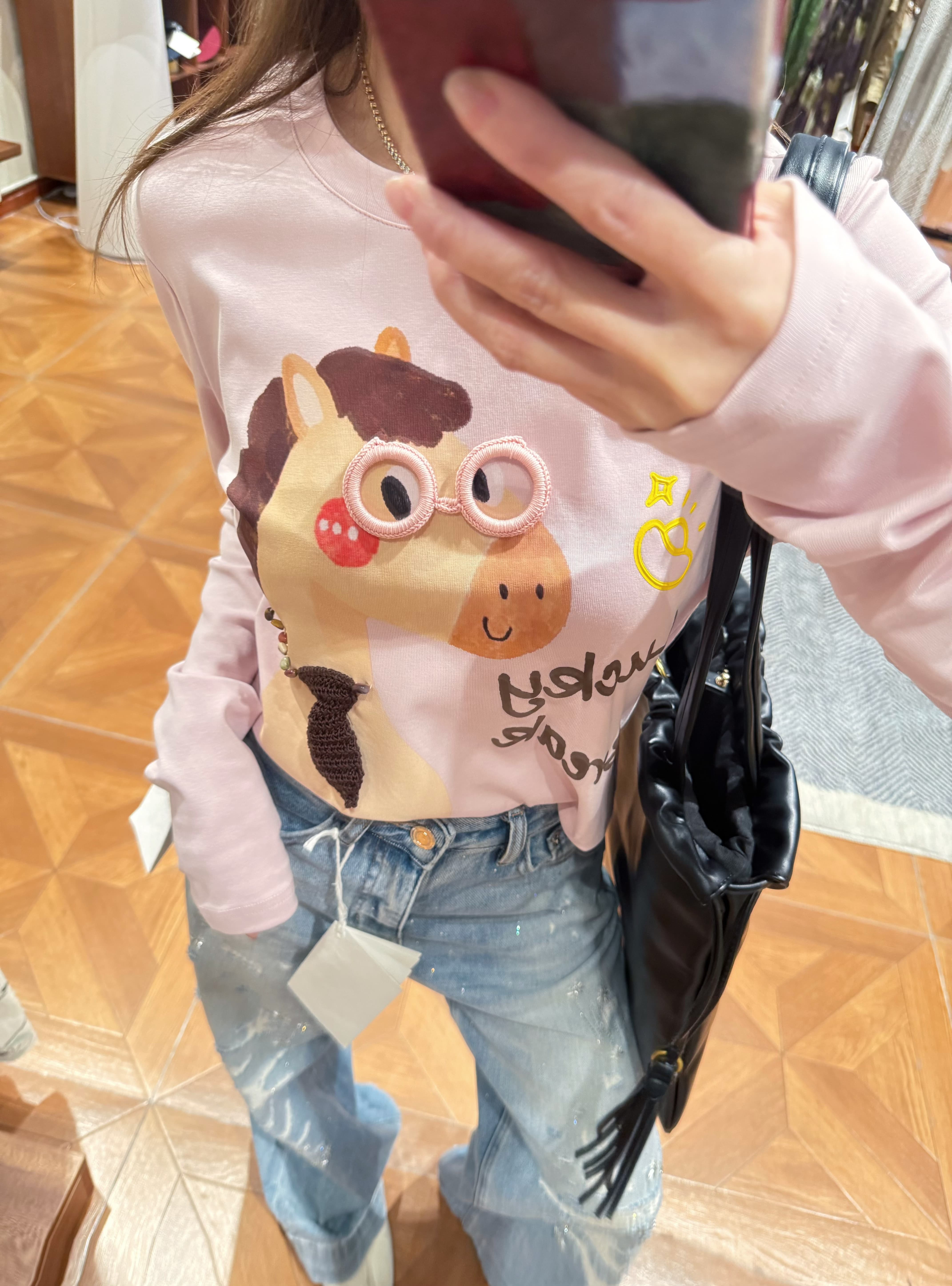 PIANAI冷小姐# 设计师粉色休闲短袖T