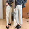 【春日蓝调】2026春新款爱心法棍裤！特调桦木白四面弹酵素洗直筒牛仔裤！ 商品缩略图0