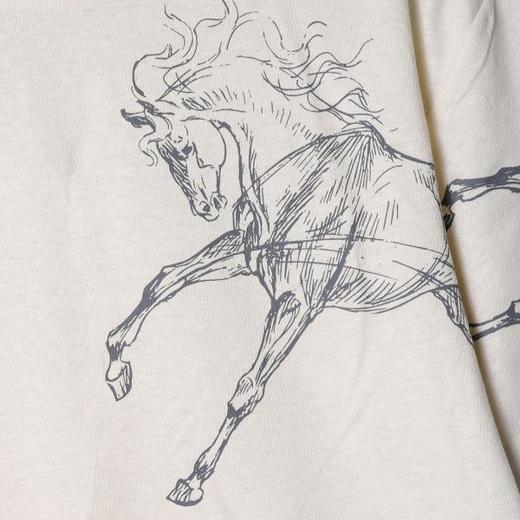 635SDSA男装2026新款高贵轻奢国潮骏马素描满印短袖T恤百搭时尚上衣 商品图3