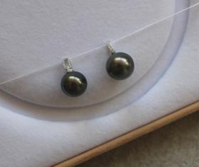 年少不知珍珠美 哈！天然海水 大溪地 大点位 18K+天然小碎钻 吊坠 二款入