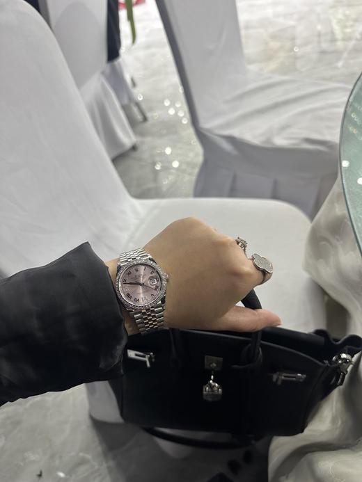 劳力士日志型系列 粉色表盘904L精钢表壳表带腕表尺寸:36mm 商品图8