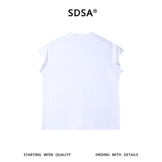 26025SDSA男装2026新款高贵轻奢潮牌纯色无袖立领短袖T恤百搭简约上衣 商品图5