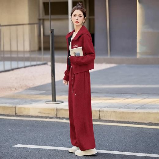 套装女春新款时尚连帽卫衣宽松显瘦小个子休闲裤两件套WWYG6610 商品图1