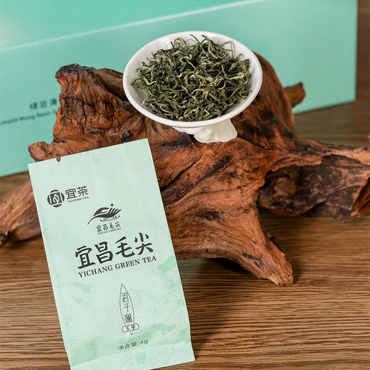 【宜昌助农馆】宜昌毛尖精品君子澜-玉芽礼盒120g（4g*30包） 商品图1