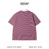 SDSA男装2026新款轻奢美式撞色条纹翻领短袖T恤斜纽扣设计百搭 商品缩略图4