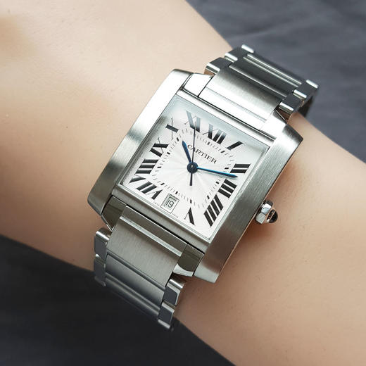 【95新】CARTIER 卡地亚W51002Q3自动机械机芯日期显示28*33MM（女款）坦克系列精钢010326TJ04 商品图7