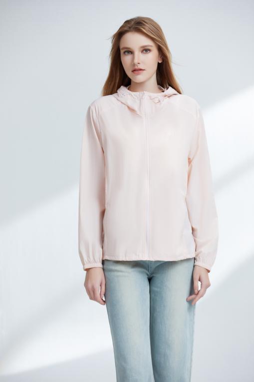 【7.5折限时特惠】【秀黛】女时尚超薄连帽长袖皮肤衣防晒连帽松紧透气外套W2778001T【门店同款】 商品图0