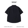SDSA男装2026新款高贵轻奢时尚纯色拉链翻领短袖衬衫T恤百搭时尚 商品缩略图4