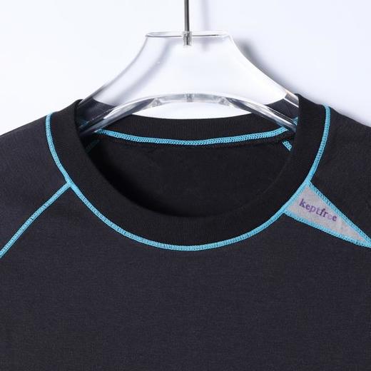 SDSA男装2026新款高贵轻奢潮牌撞色缝线设计圆领长袖T恤百搭休闲 商品图1