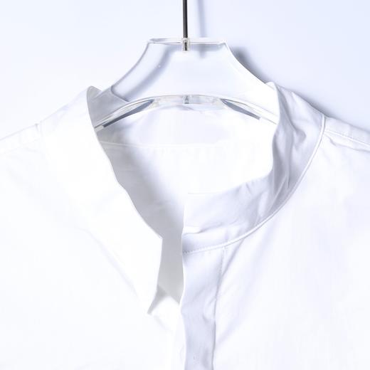 SDSA男装2026新款高贵轻奢韩版宽松纯色立领长袖衬衫百搭时尚衬衣 商品图1