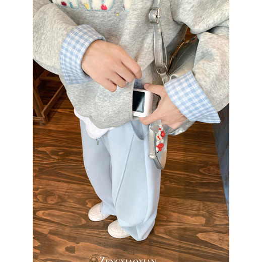 <曾小咸推荐>3.23现货秒杀 ！微信超特价！韩系2色抽绳直筒休闲裤 日常169.99 立减90 秒杀79.99！！ 商品图2