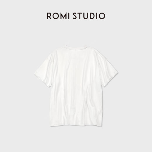 ROMI STUDIO”极简主义“舒适柔和磨毛棉感宽松打底短袖 RWCSSG7270 商品图6