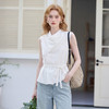 西遇韩版设计感荡领2026年春夏季新款女百搭纯色凉感无袖上衣衬衫H0060197 商品缩略图0