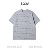 2621SDSA男装2026新款高贵轻奢日系百搭撞色条纹烫钻圆领短袖T恤宽松 商品缩略图1