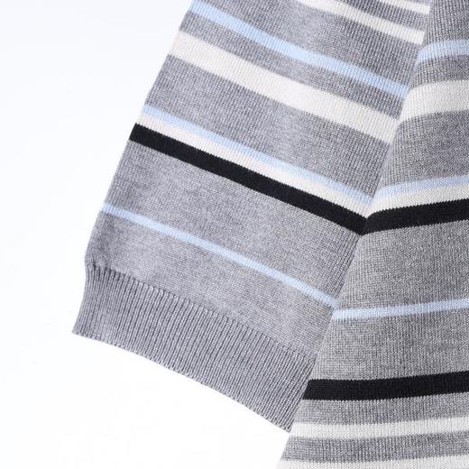 M188SDSA男装2026新款高贵轻奢老钱风撞色条纹圆领短袖T恤百搭时尚 商品图3