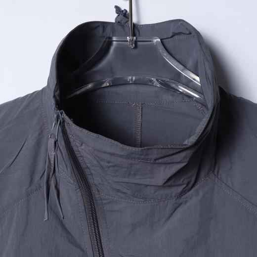 SDSA男装2026新款高贵轻奢潮牌纯色斜拉链立领短袖衬衫外套百搭 商品图1