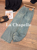 专柜实拍【莱赛尔+棉】拉夏贝尔/La Chapelle舒适柔软高腰宽裤袢单扣复古设计感牛仔裤宽松拖地长裤 商品缩略图5