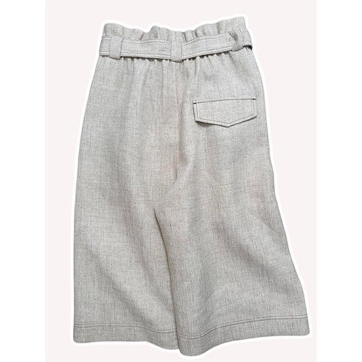 女爵士魅力 定纺60亚麻40棉混纺 高腰七分阔腿裤 抗皱挺括时髦款 商品图6