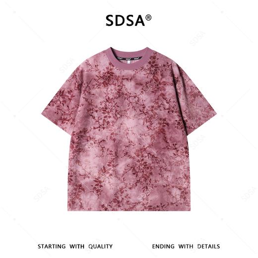26T188SDSA男装2026新款高贵轻奢美式复古植绒花卉设计圆领短袖T恤百搭 商品图1