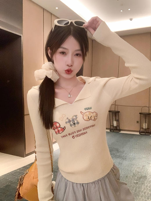 <曾小咸推荐>3.24现货秒杀 ！微信超特价！韩系v领针织衫 日常179.99 立减100 秒杀79.99！！ 商品图12