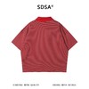 SDSA男装2026新款高贵轻奢潮牌撞色条纹翻领短袖T恤百搭简约上衣 商品缩略图4