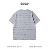 2621SDSA男装2026新款高贵轻奢日系百搭撞色条纹烫钻圆领短袖T恤宽松 商品缩略图5