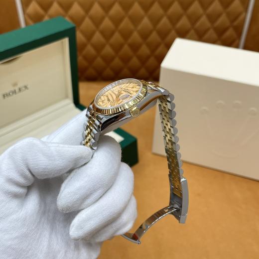 劳力士 日志型系列蚝式钢表壳搭配金棕榈叶盘腕表尺寸:36mm 商品图5