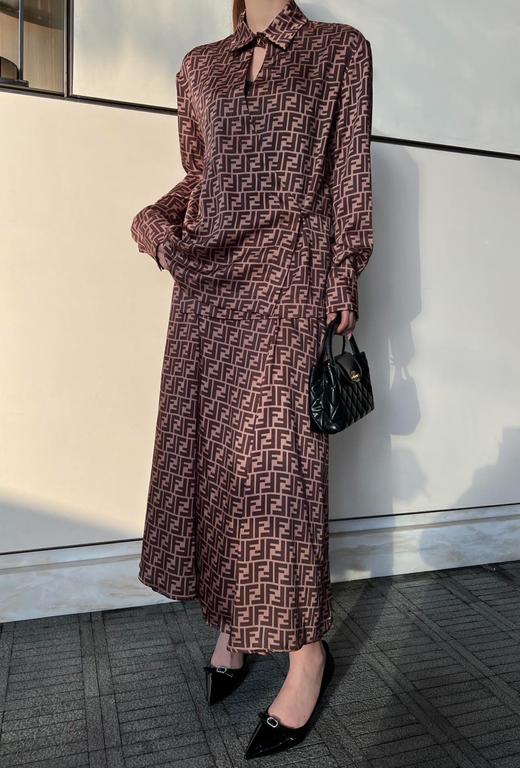 女款印花丝质压褶半裙 可配套装he011 商品图3