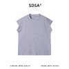 SDSA男装2026新款高贵轻奢潮牌纯色无袖立领短袖T恤百搭简约上衣 商品缩略图4