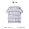 SDSA男装2026新款高贵轻奢韩版撞色条纹肌理短袖T恤百搭时尚上衣 商品缩略图4