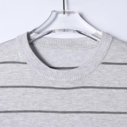 SDSA男装2026新款高贵轻奢韩版撞色条纹肌理短袖T恤百搭时尚上衣 商品图1