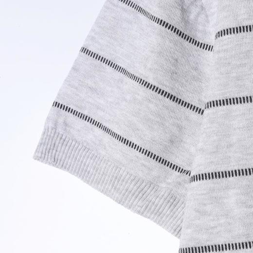 SDSA男装2026新款高贵轻奢韩版撞色条纹肌理短袖T恤百搭时尚上衣 商品图3