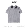 262537SDSA男装2026新款高贵轻奢老钱风撞色翻领短袖tT恤百搭时尚上衣 商品缩略图1