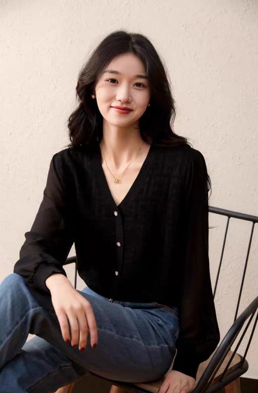 温婉轻风透气轻妩媚羊毛针织棉莱赛尔混纺针织衫 商品图5