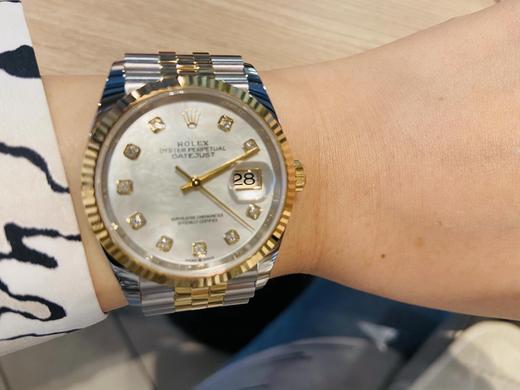 劳力士 白贝母间金日志腕表尺寸:36mm 商品图3