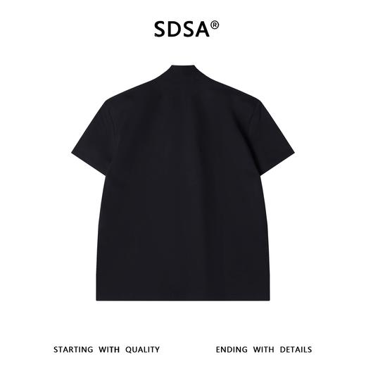 SDSA男装2026新款高贵轻奢韩系纯色半高领短袖T恤简约百搭上衣潮 商品图4