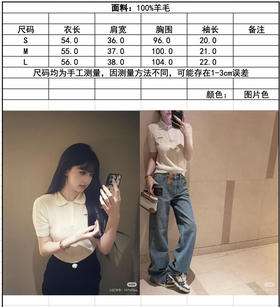 SHG00059全羊毛短袖Polo