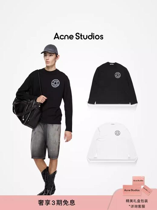 胸口字母长袖tee，水洗做旧工艺。美式复古基础套头式上衣E032168 商品图6