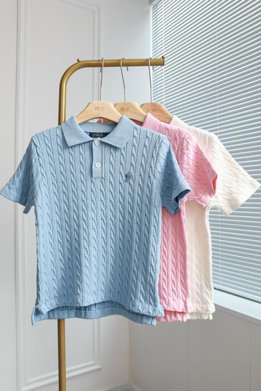 元气轻织|学院绞花polo领针织短袖 商品图0