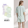 【7.5折限时特惠】【秀黛】女圆领杯垫休闲短袖套装显瘦落肩清新少女风女士夏季短袖睡衣家居服W2551068T【门店同款】 商品缩略图3