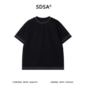 SDSA男装2026新款高贵轻奢时尚简约印花圆领短袖T恤痞帅显瘦上衣