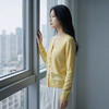 「自」全新升级【铂金会员293/天猫399/差价106】(81355)洛诗琳重工烫钻V领开衫2026春季纯色简约百搭显瘦针织小外套 商品缩略图2