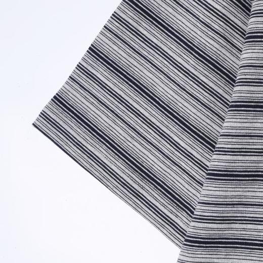 SDSA男装2026新款轻奢韩版撞色细条纹圆领短袖T恤百搭宽松上衣 商品图3