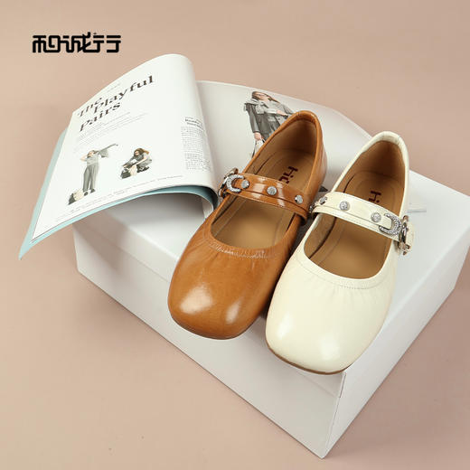 和诚行2026春季新款软底百搭芭蕾玛丽珍鞋浅口平跟单鞋2020033 商品图1