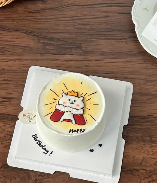 自嘲熊卡通手绘蛋糕-低糖处理无添加 商品图0