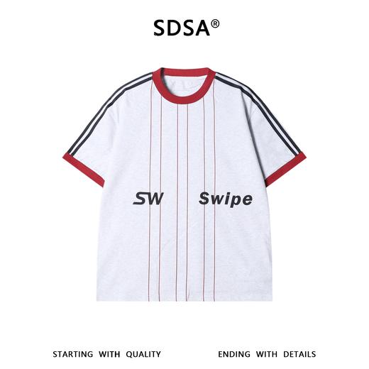 26019SDSA男装2026新款高贵轻奢美式撞色印花字母圆领短袖T恤百搭上衣 商品图1