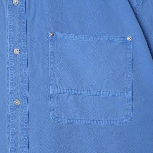 SDSA男装2026新款高贵轻奢潮牌纯色口袋拼接短袖衬衫百搭宽松上衣 商品图2